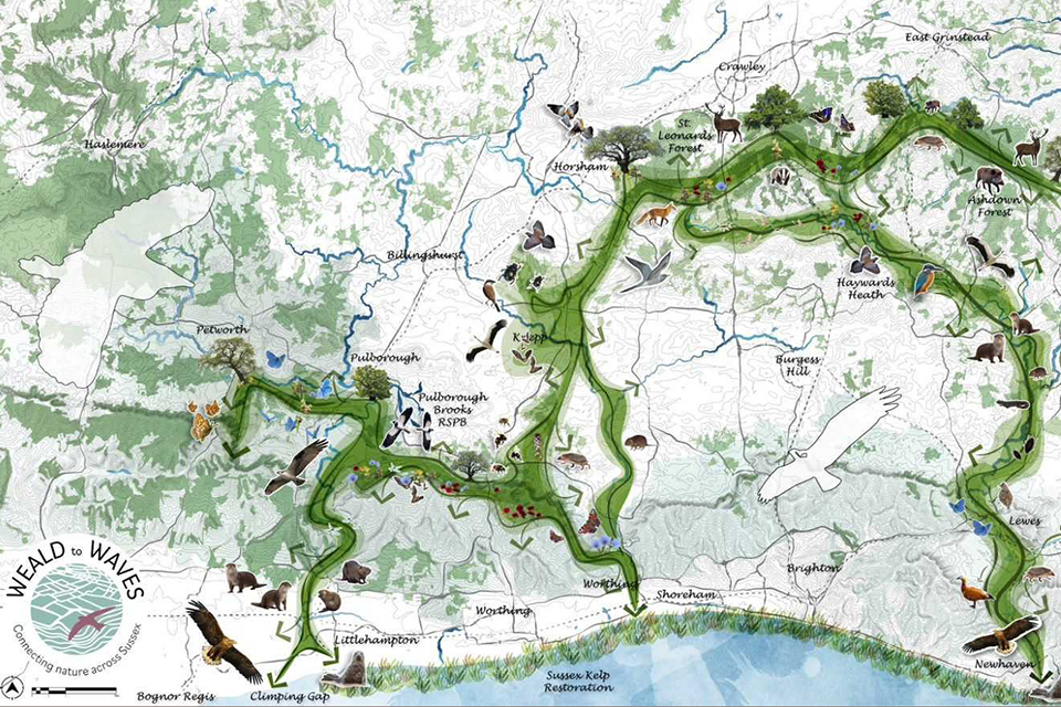 Weald to Waves project -Map