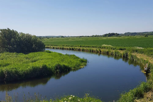 Lindenborg Å ved Vaarst. Kilde: Google Map