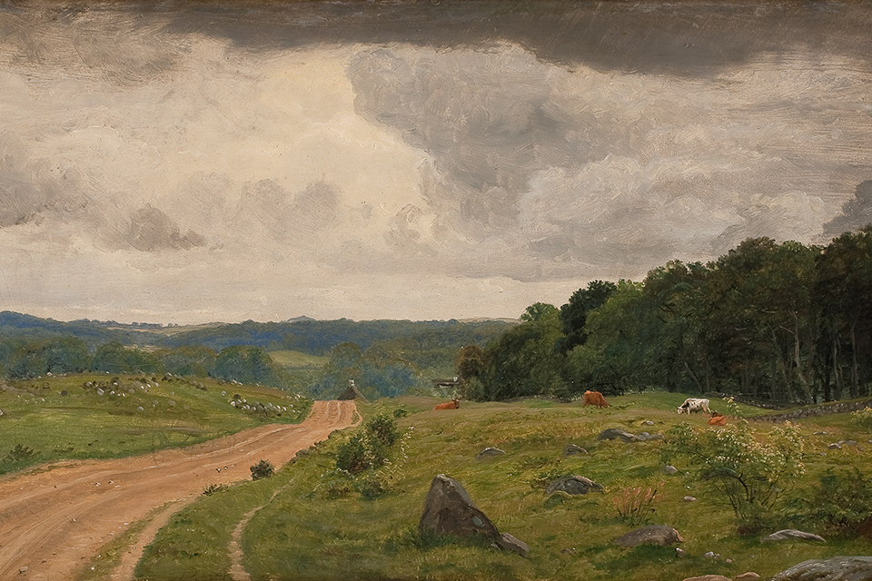 P. C. Skovgaard: Landskab ved Kålås og Vejrhøj i Odsherred 1844. © SMK